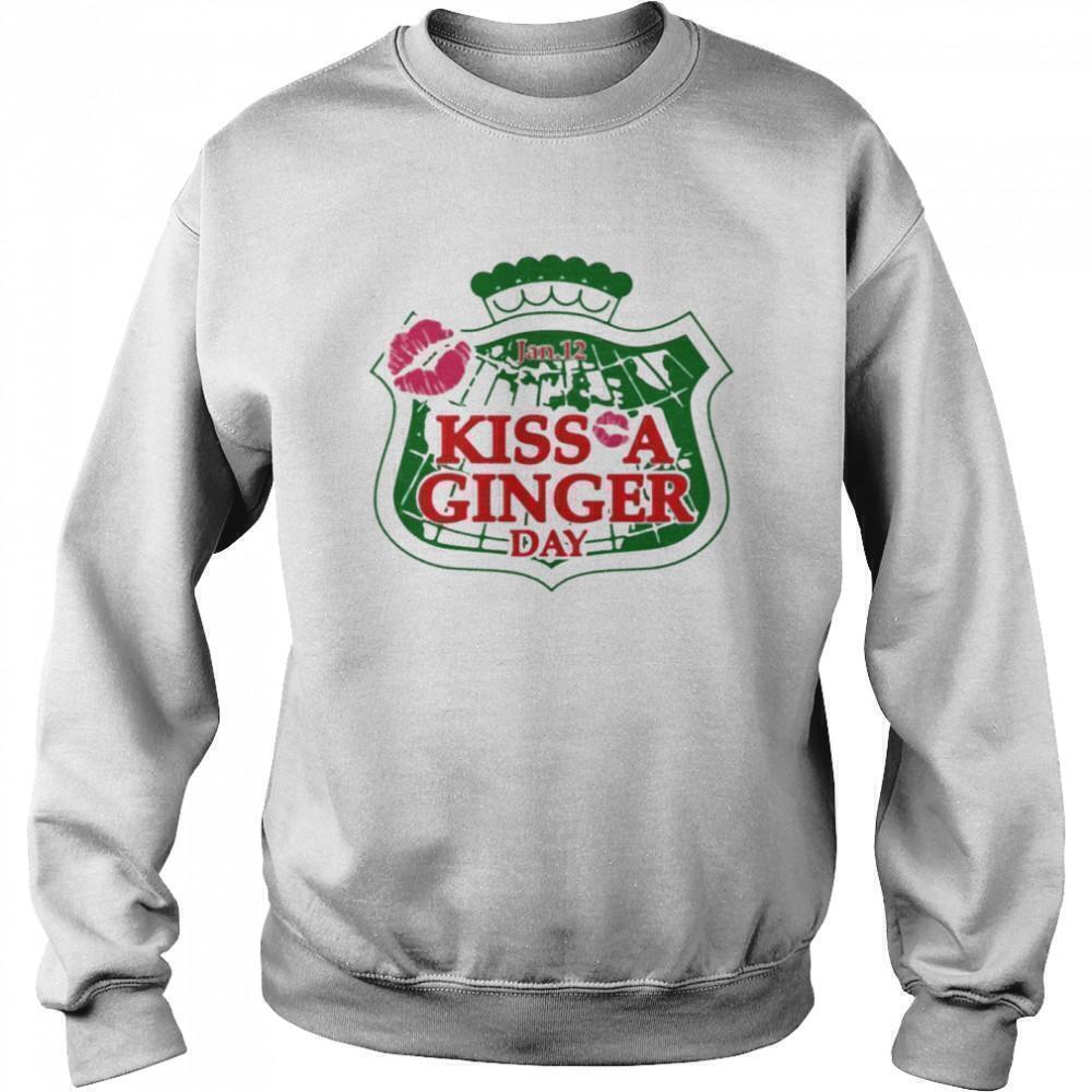 Kiss A Ginger Day January 12 Funny Holiday Sweatshirt
